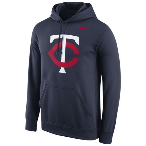 Minnesota Twins  Logo Performance Pullover Navy MLB Hoodie