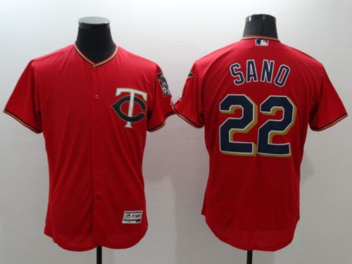 Twins #22 Miguel Sano Red Flexbase Authentic Collection Stitched MLB Jersey