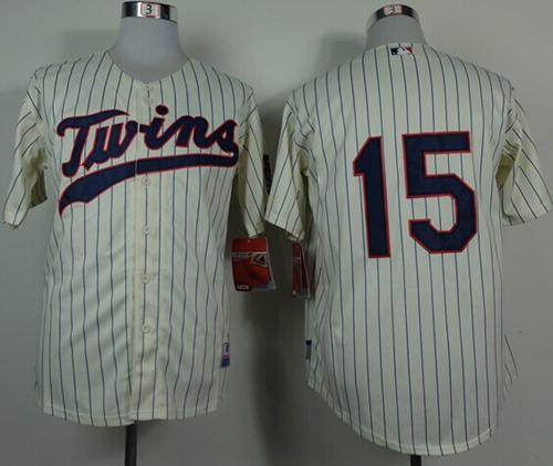 Twins #15 Glen Perkins Cream Cool Base Stitched MLB Jersey