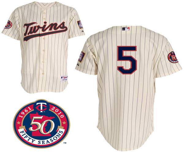 Twins #5 Michael Cuddyer Stitched Cream MLB Jersey