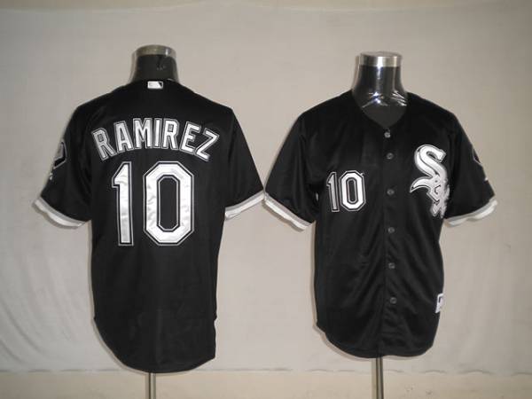 White Sox #10 Alexei Ramirez Stitched Black MLB Jersey