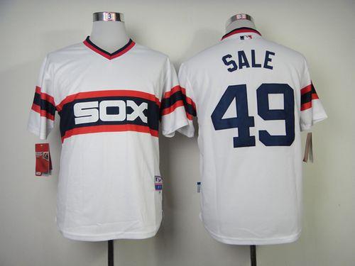 White Sox #49 Chris Sale White Alternate Home Cool Base Stitched MLB Jersey