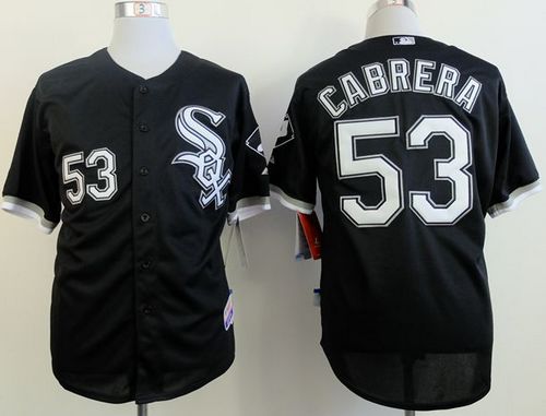 White Sox #53 Melky Cabrera Black Cool Base Stitched MLB Jerseys