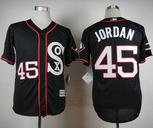 White Sox #45 Michael Jordan Black New Cool Base Stitched MLB Jerseys