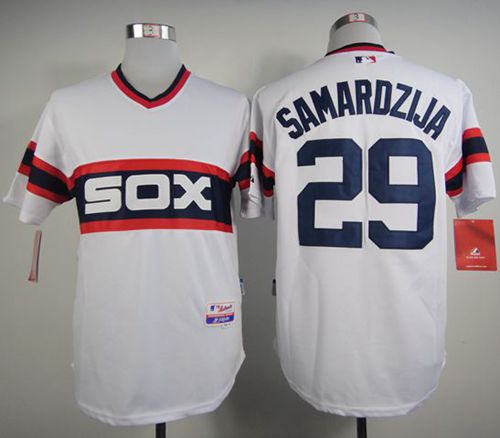 White Sox #29 Jeff Samardzija White Alternate Home Cool Base Stitched MLB Jerseys