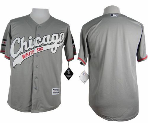 White Sox Blank New Grey Cool Base Stitched MLB Jersey