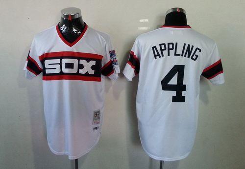 Mitchell And Ness 1983 White Sox #4 Luke Appling White Throwback Stitched MLB Jersey