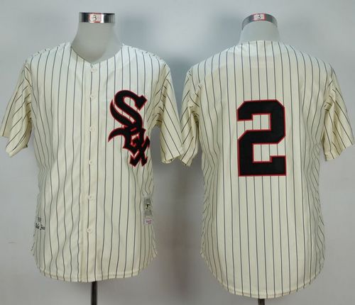 Mitchell And Ness 1959 White Sox #2 Nellie Fox Cream Stitched MLB Jersey
