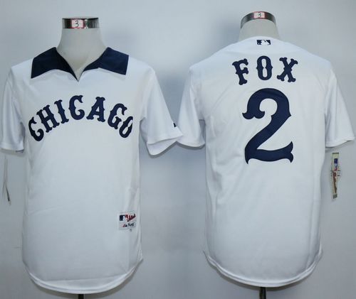 White Sox #2 Nellie Fox White 1976 Turn Back The Clock Stitched MLB Jersey