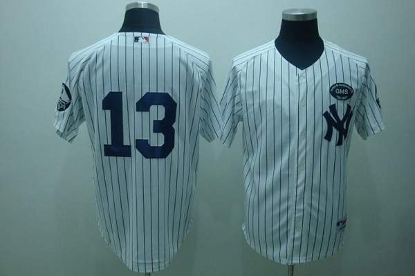 Yankees #13 Alex Rodriguez White GMS The Boss Stitched MLB Jersey