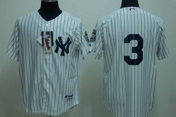 Yankees #3 Babe Ruth Stitched White MLB Jersey