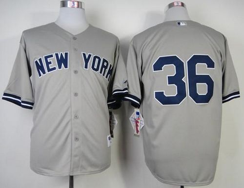 Yankees #36 Carlos Beltran Grey Stitched MLB Jersey