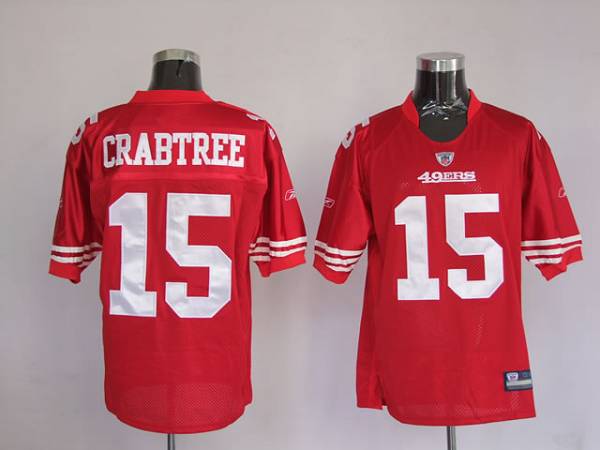 49ers Michael Crabtree #15 Stitched Red NFL Jersey