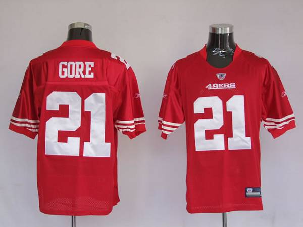 49ers Frank Gore #21 Stitched Red NFL Jersey