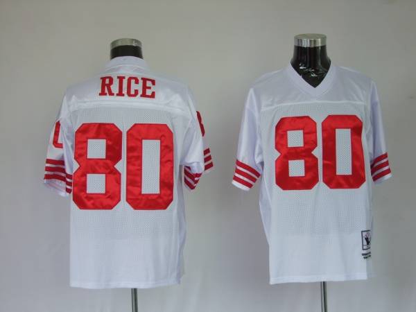 Mitchell and Ness 49ers Jerry Rice #80 Stitched White NFL Jersey