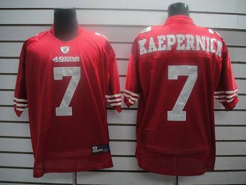 49ers #7 Colin Kaepernick Red Stitched NFL Jersey