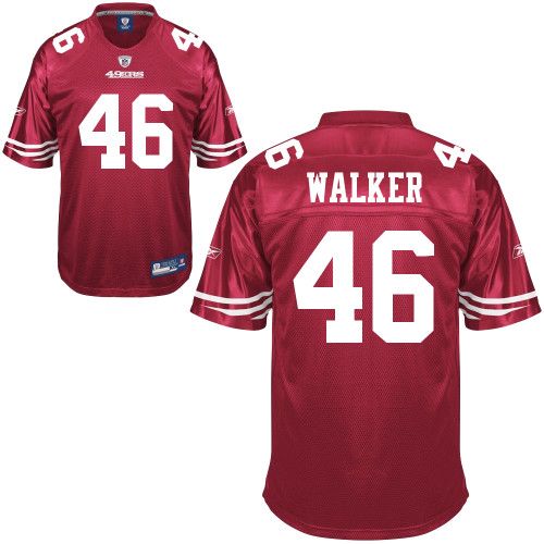 49ers #46 Delanie Walker Red Stitched NFL Jersey