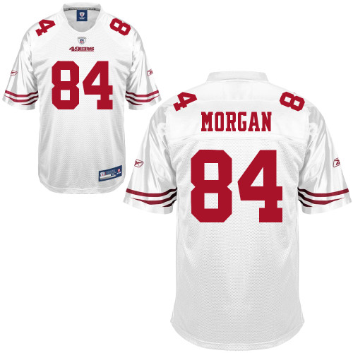 49ers #84 Josh Morgan White Stitched NFL Jersey