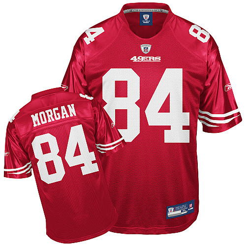 49ers #84 Josh Morgan Red Stitched NFL Jersey