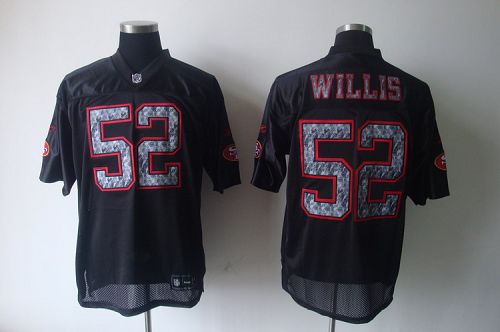 Sideline Black United 49ers #52 Patrick Willis Black Stitched NFL Jersey