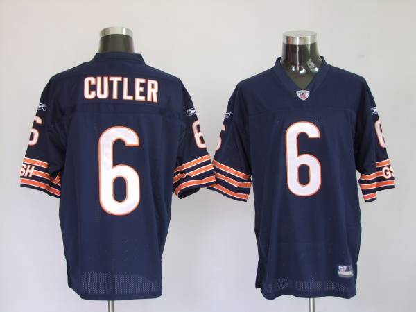 Bears #6 Jay Cutler Blue Stitched NFL Jersey