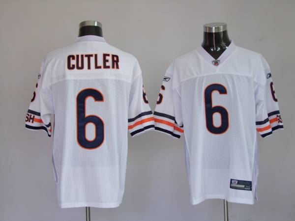 Bears #6 Jay Cutler White Stitched NFL Jersey