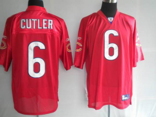 Bears #6 Jay Cutler Red Stitched Practice NFL Jersey