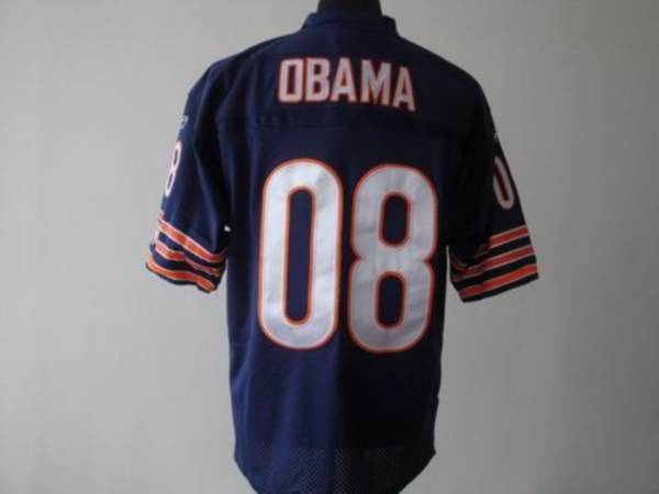 Bears #8 President Obama Blue Stitched NFL Jersey