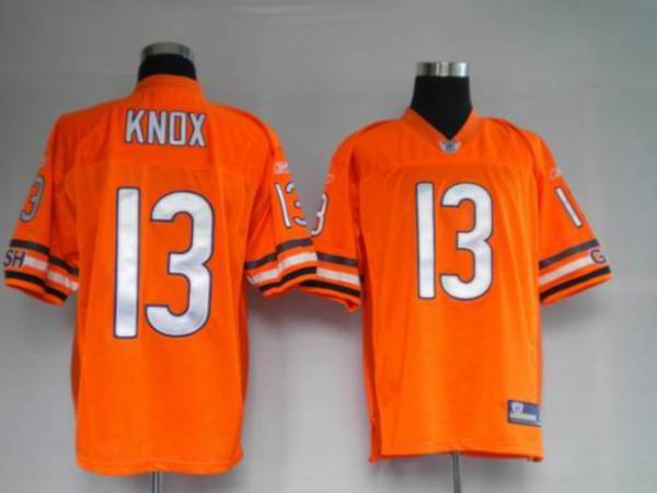 Bears #13 Johnny Knox Orange Stitched NFL Jersey