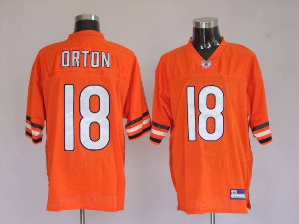 Bears #18 Kyle Orton Orange Stitched NFL Jersey