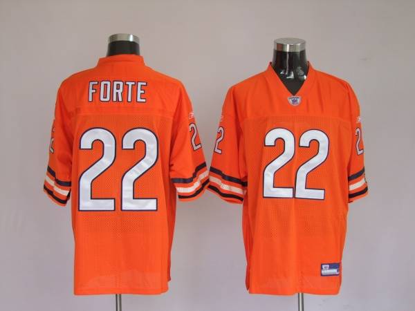 Bears #22 Matt Forte Orange Stitched NFL Jersey