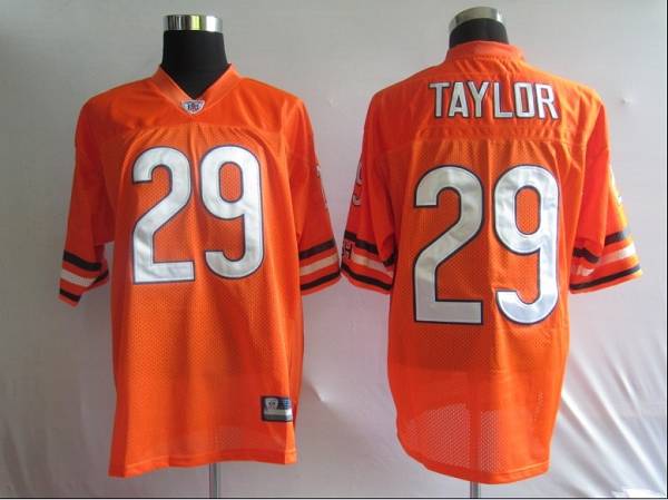 Bears #29 Chester Taylor Orange Stitched NFL Jersey