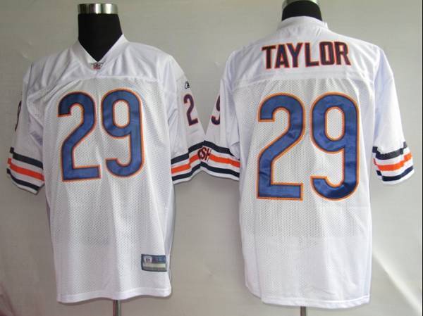 Bears #29 Chester Taylor White Stitched NFL Jersey