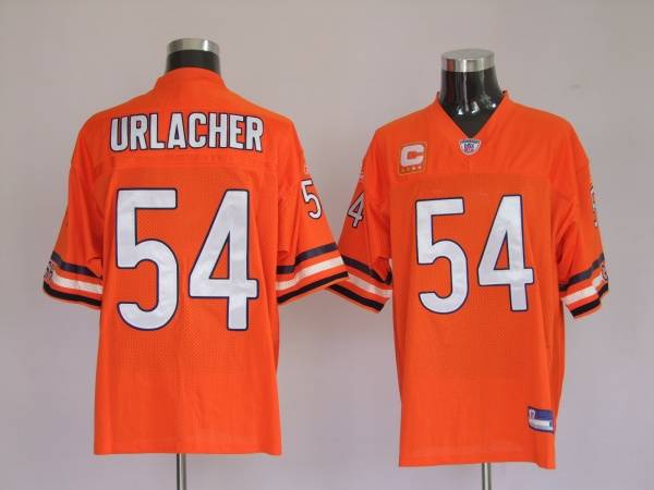 Bears #54 Brian Urlacher Orange Stitched NFL Jersey