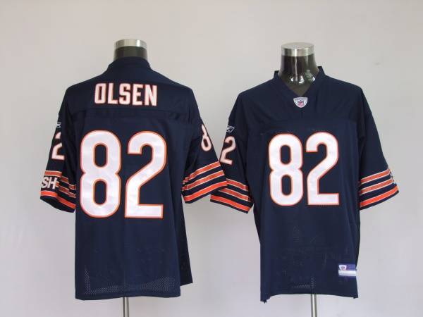 Bears #82 Greg Olsen Blue Stitched NFL Jersey