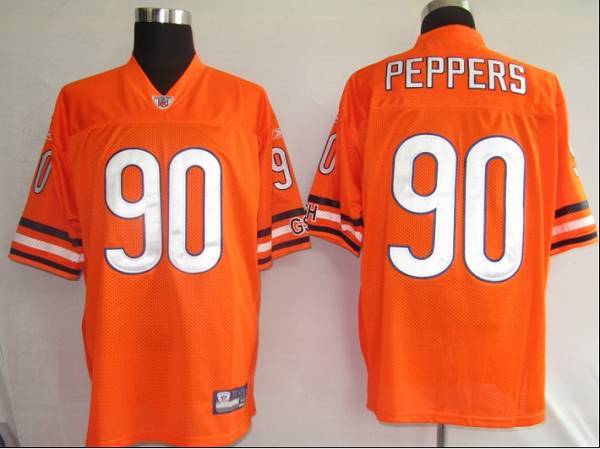 Bears #90 Julius Peppers Orange Stitched NFL Jersey