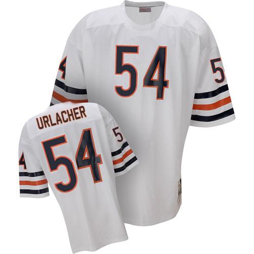 Mitchell and Ness Bears 54# Brian Urlacher White Stitched Throwback NFL Jerseys