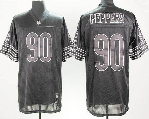 Bears #90 Julius Peppers Black Shadow Stitched NFL Jersey