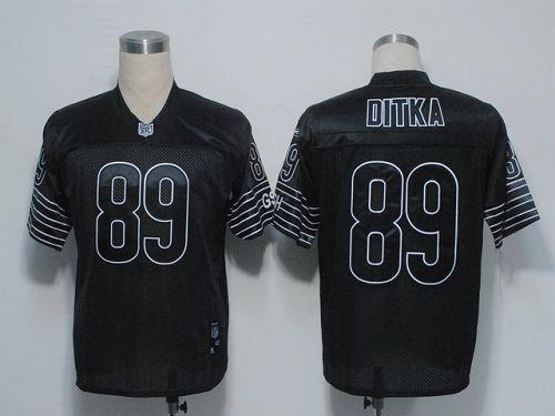 Bears #89 Mike Ditka Black Shadow Stitched NFL Jersey