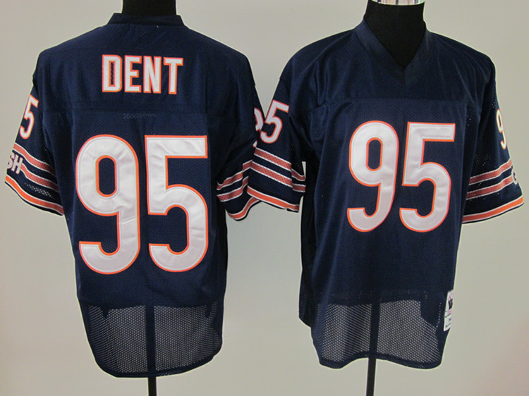 Mitchell and Ness Bears #95 Richard Dent Blue Stitched NFL Jersey