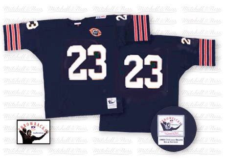 Mitchell and Ness Bears #23 Devin Hester Blue Big No. Stitched NFL Jersey