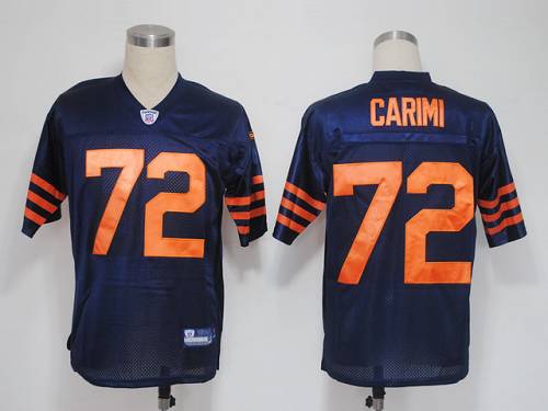 Bears #72 Gabe Carimi Blue/Orange 1940s Throwback Stitched NFL Jersey
