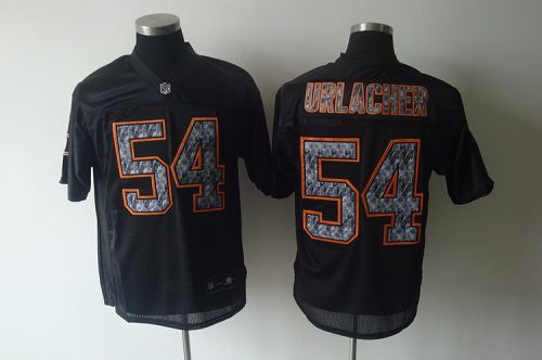Sideline Black United Bears #54 Brian Urlacher Black Stitched NFL Jersey