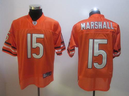 Bears #15 Brandon Marshall Orange Stitched NFL Jersey