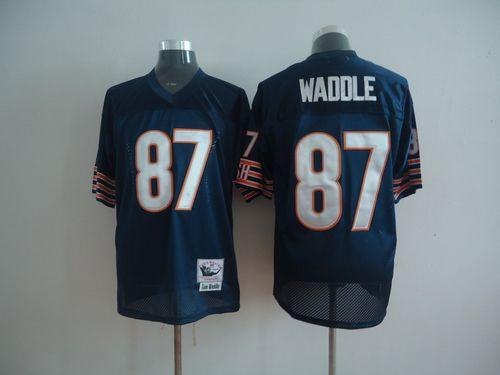 Mitchell And Ness Bears #87 Tom Waddle Blue Throwback Stitched NFL Jersey