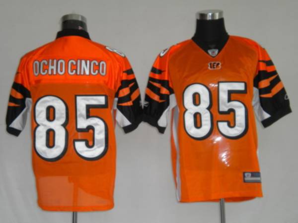 Bengals #85 Chad Ochocinco Orange Stitched NFL Jersey
