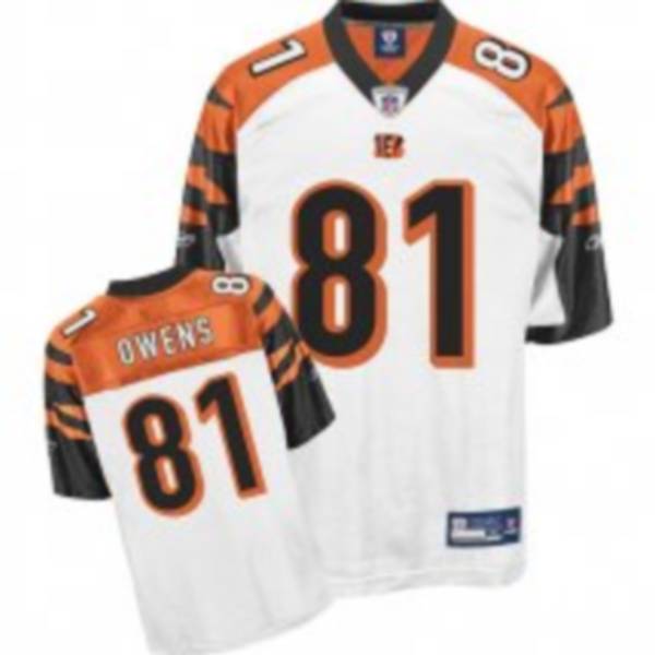 Bengals #81 Terrell Owens White Stitched NFL Jersey