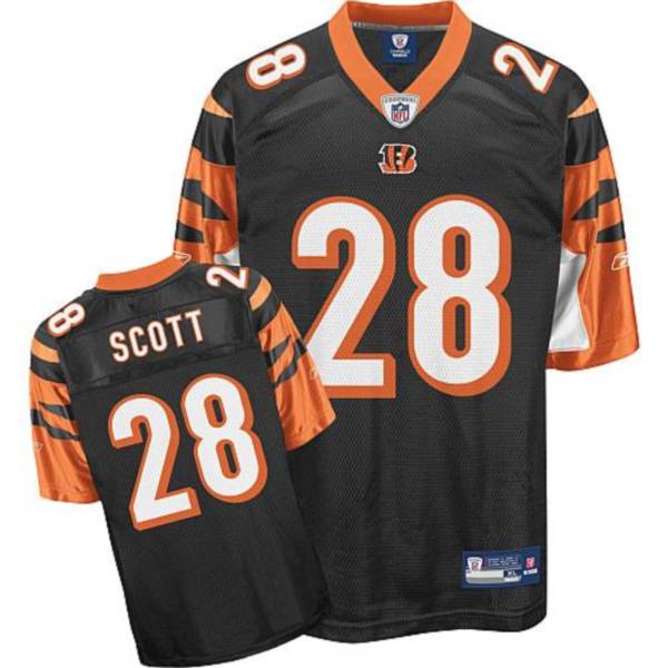 Bengals #28 Scott Bernard Black Stitched NFL Jersey