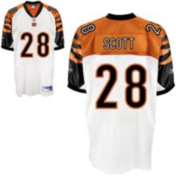 Bengals #28 Scott Bernard White Stitched NFL Jersey