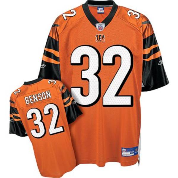 Bengals #32 Cedric Benson Orange Stitched NFL Jersey